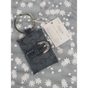 Coach Signature Photo Frame Keychain. NWT
